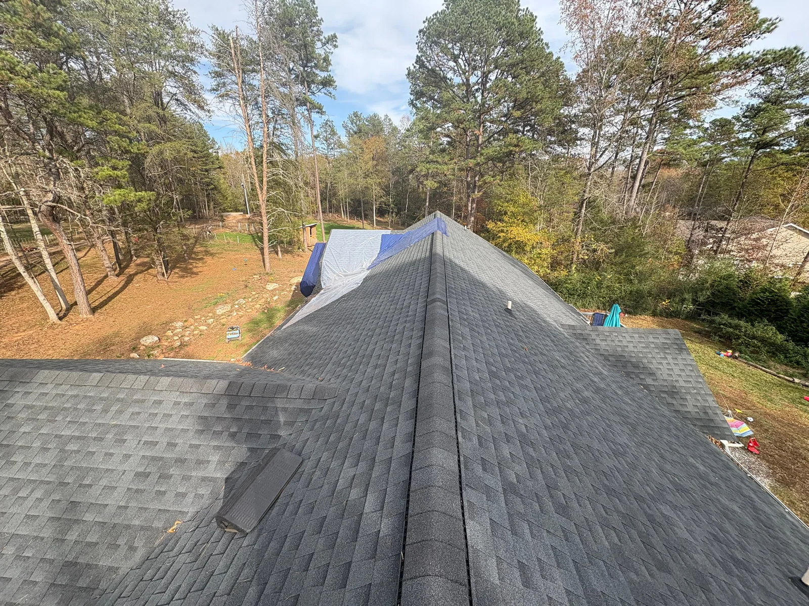 Roof damage documented on a real Denali project in Lula, GA