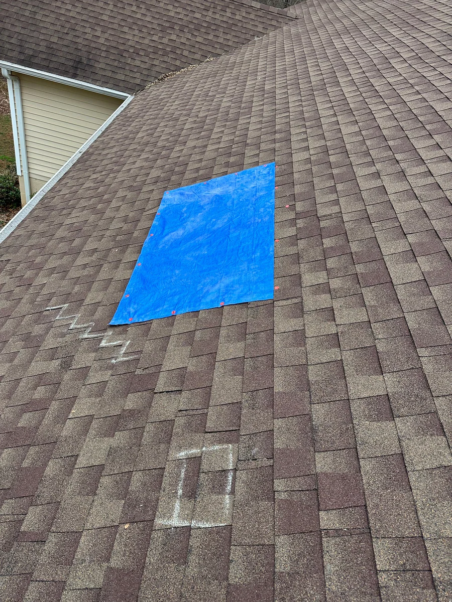 Roof damage documented on a real Denali project in Gainesville, GA