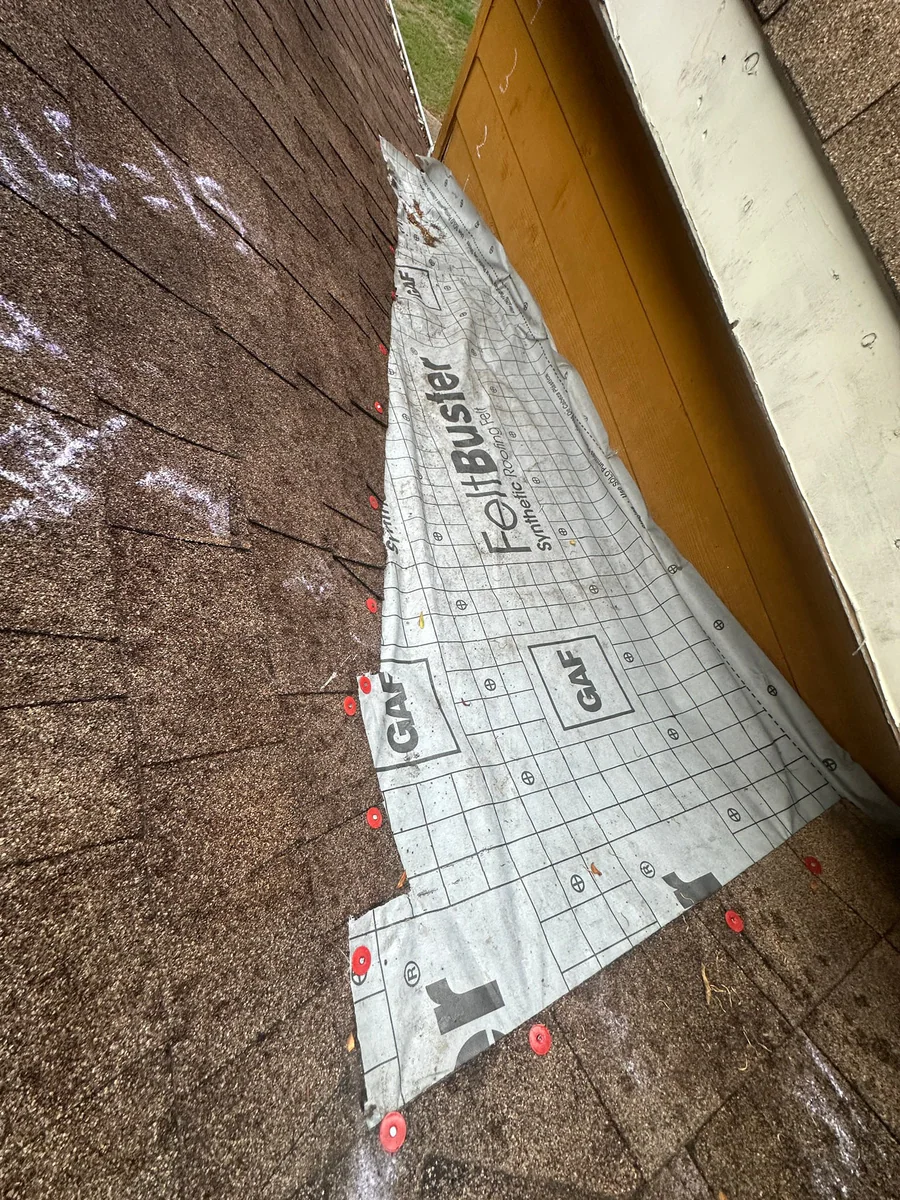 Roof work in progress on a real Denali project in Commerce, GA