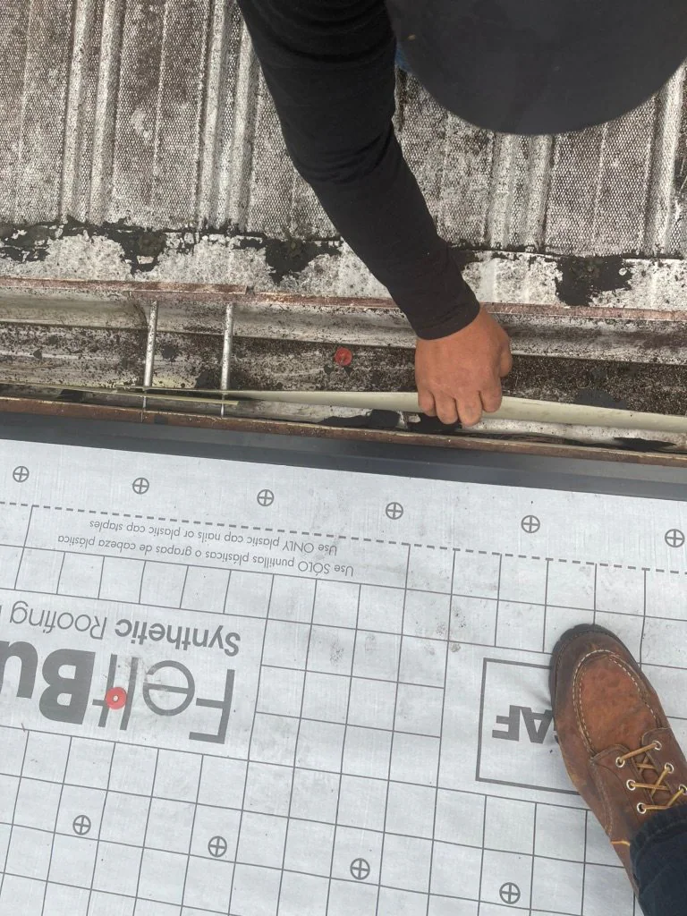 Roof work in progress on a real Denali project in Sugar Hill, GA