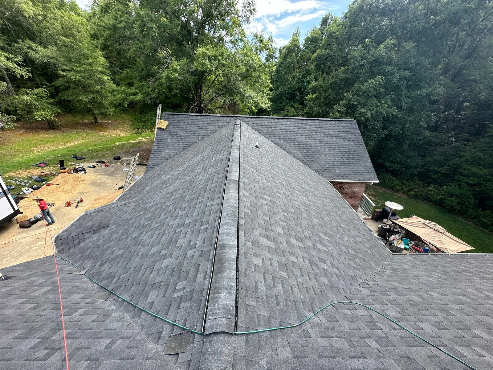Roof work in progress on a real Denali project in Lancaster, SC